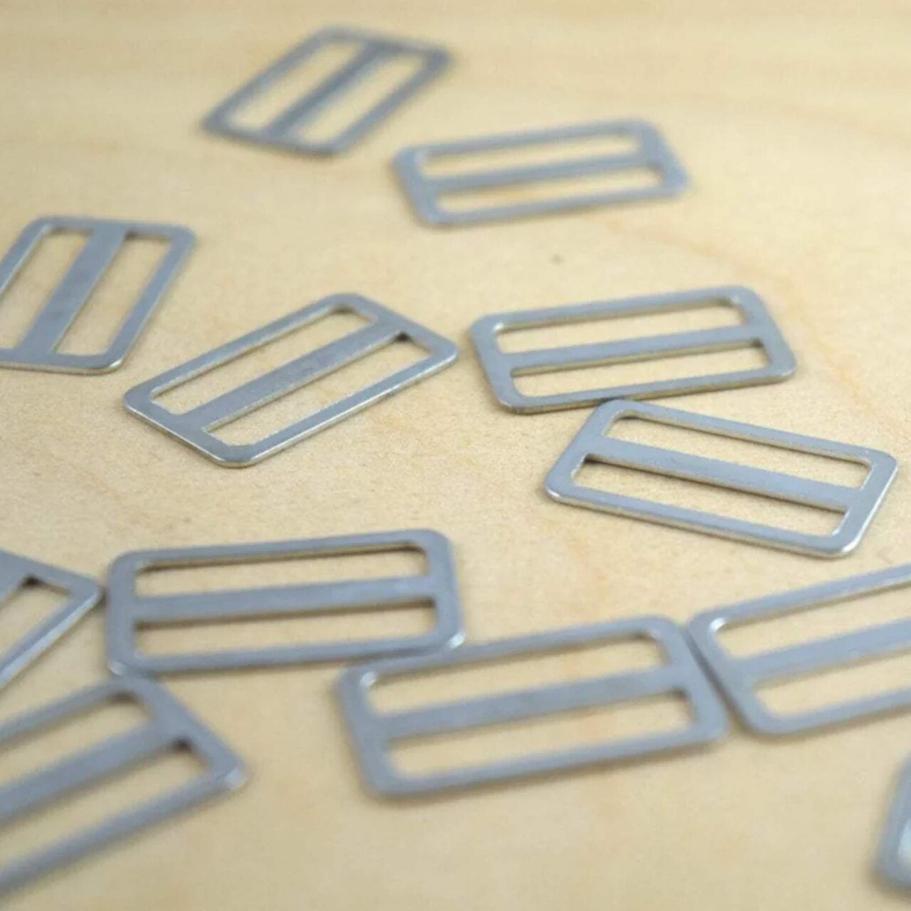 1 Dozen 7/8 Inch Oversized Rectangular Silver Flat Strap Adjusters Sliders for Bags